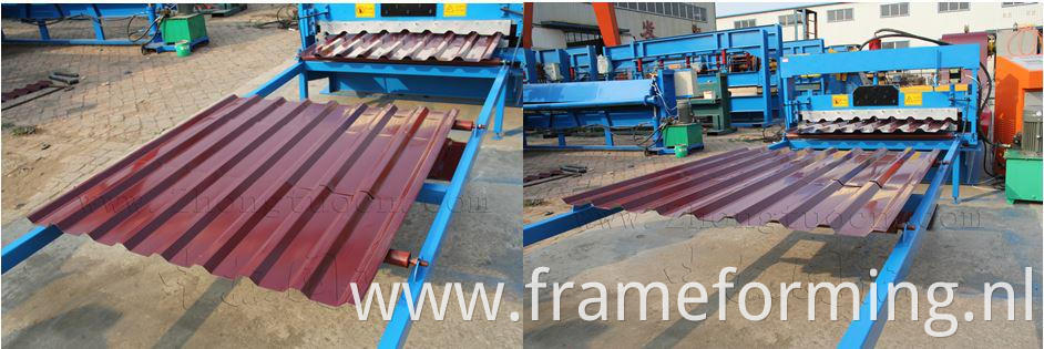 Double Layer for Glazed and Trapezoidal Roof Tile Machine